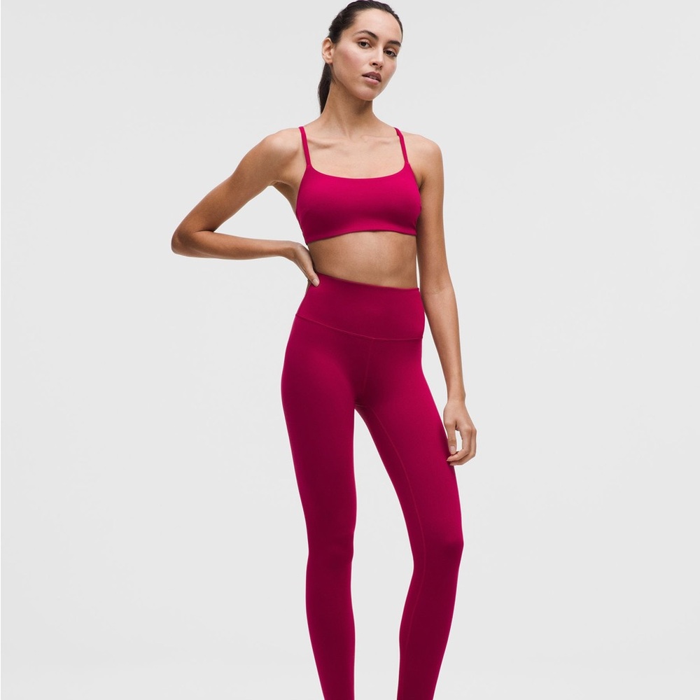 lululemon athletica High-Rise Seamless Leggings & Sports Bra - Deep Magenta
